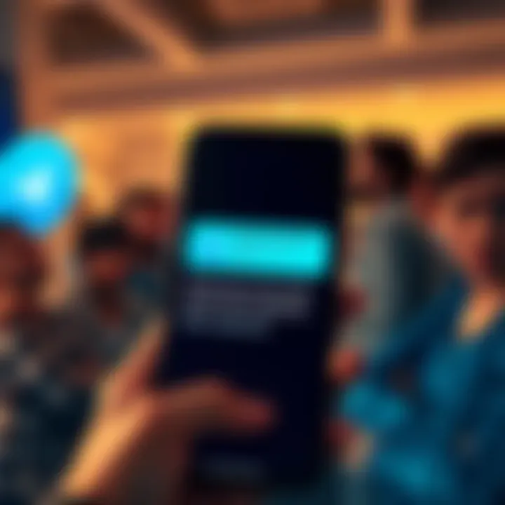 A phone screen showing a Telegram notification about bonus drops disappearing quickly, with frustrated user reactions in the background.