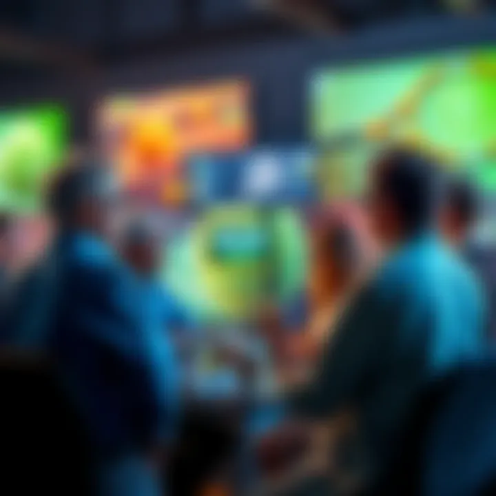 Tennis Match Betting Discussion A group of people engaged in a lively discussion about tennis betting picks for today's matches, with tennis graphics in the background.