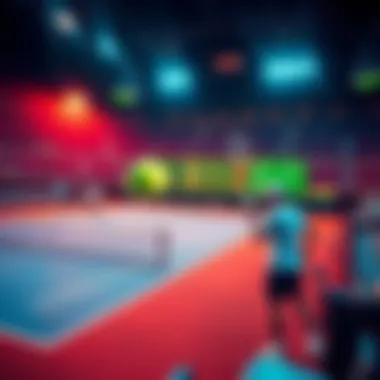 Tennis Betting Insights A tennis match scene with players in action and betting odds displayed in the background.
