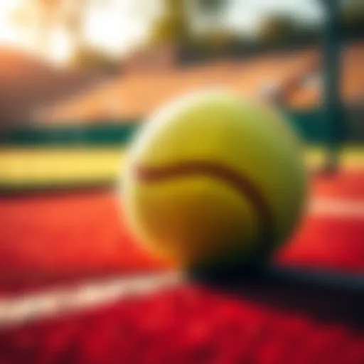 A close-up of a tennis ball on a court alongside betting odds and analysis notes