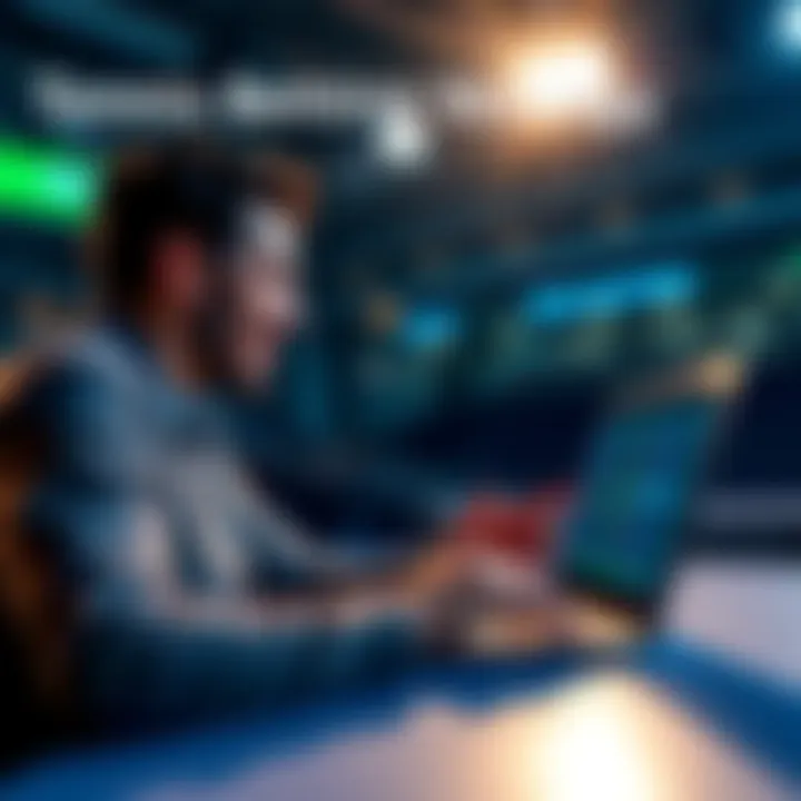 A person analyzing tennis matches online with betting odds on their laptop, showing enthusiasm for maximizing a bonus offer.