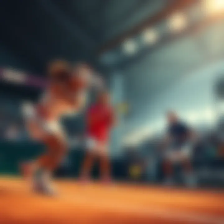 Tennis match highlights Players in action during a thrilling tennis match on February 19