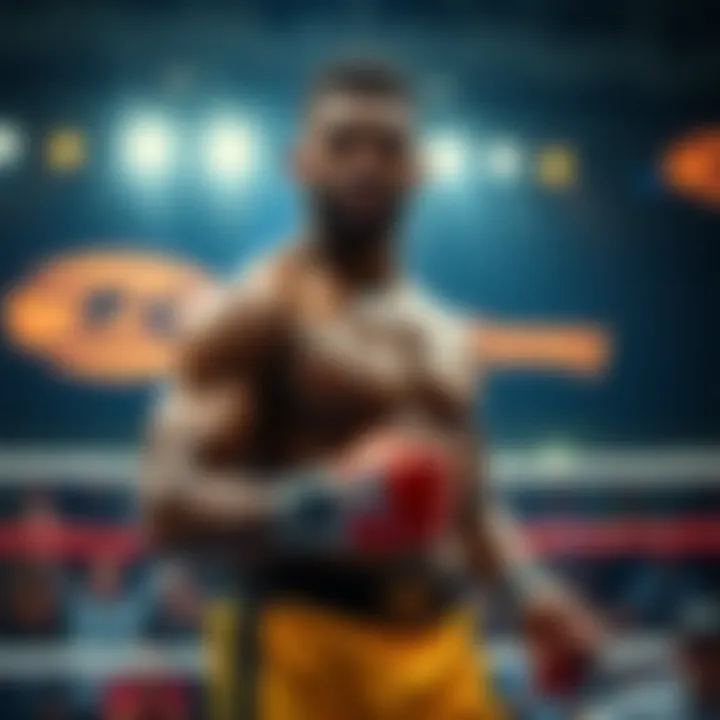 Terrance McKinney in the spotlight Terrance McKinney showcasing his skills in the ring, with fans cheering in the background