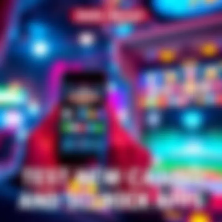 A person using a smartphone displaying an online casino game and sportsbook app interface