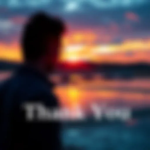 A person reflecting thoughtfully while looking at a sunset, symbolizing gratitude for life's close calls.