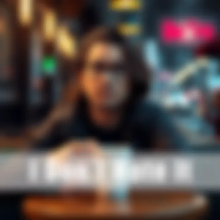 A person with a neutral expression, sitting at a café and considering their opinion on a topic, with a coffee cup in hand.