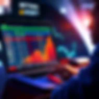 A person analyzing sports picks for a three-leg parlay bet on a laptop with betting odds displayed on the screen.