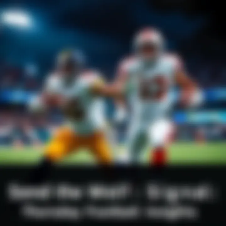 Football Players on the Field Two football players in action during a Thursday Night Football game, showcasing excitement and competition.