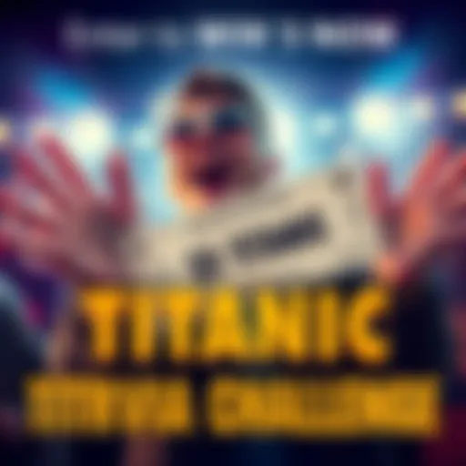 A person excitedly holding a ticket for a $5 giveaway after answering a Titanic trivia question
