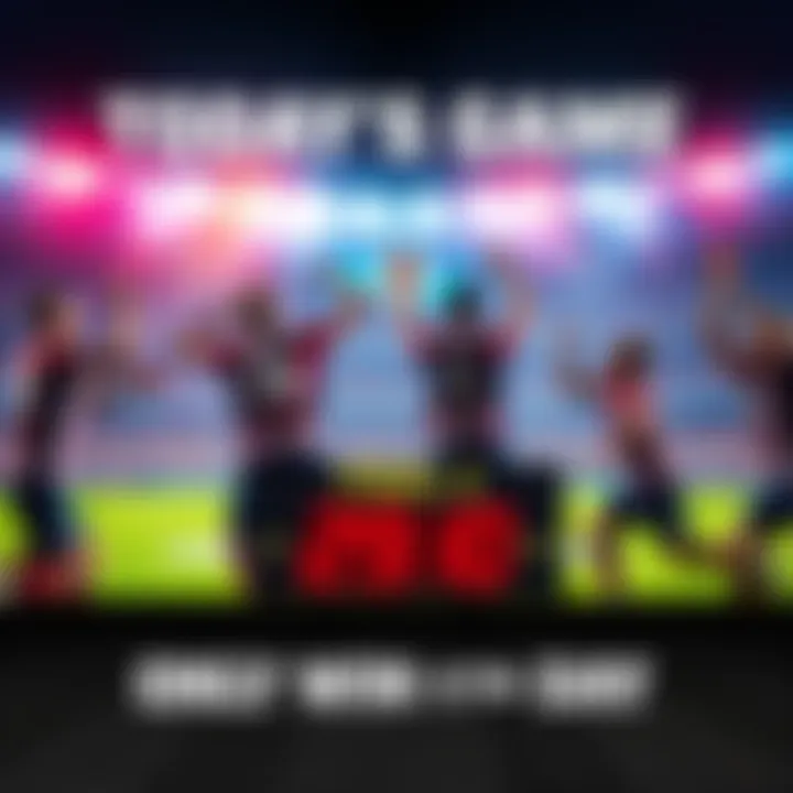 A graphic showing the key moments from today's only win in sports, featuring players celebrating and a scoreboard displaying the final score.
