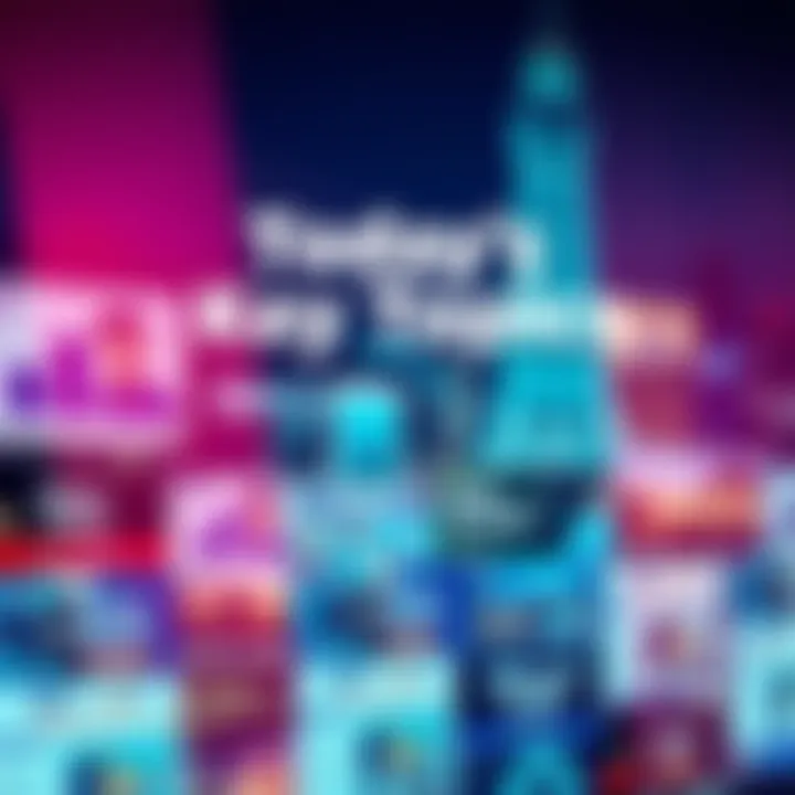 A collage of important news headlines and trends including finance, health, and technology updates.