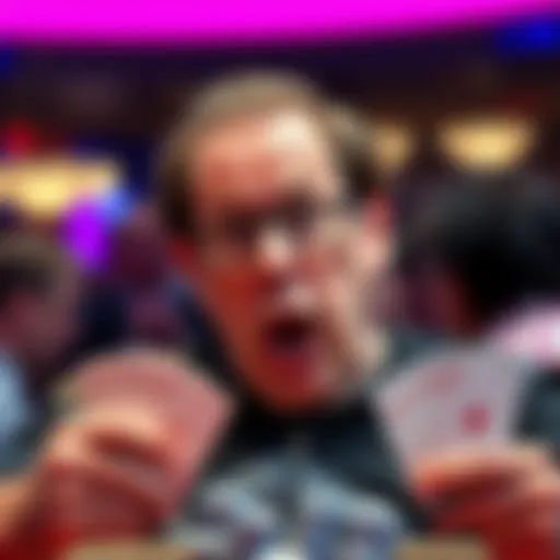 Todd Brunson reacting after being eliminated from the WSOP Main Event with aces, showing surprise and disbelief.