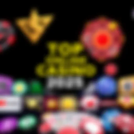 A collage of popular online casino logos and icons representing safe betting and gaming variety for 2025.