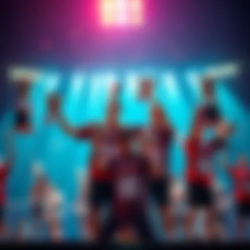 Celebration of top winners holding trophies from the recent tournament