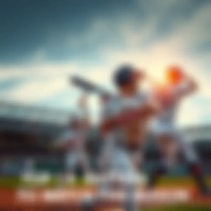 Group of baseball players at bat, showcasing their skills on the field during a game.