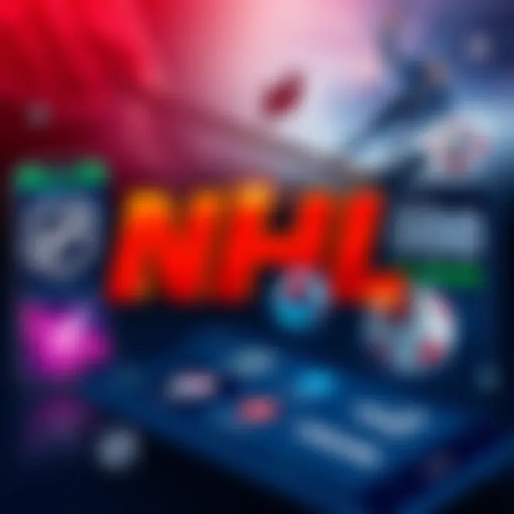 A collage showing popular betting apps like LeoVegas and 888Sport with NHL graphics and sports elements.