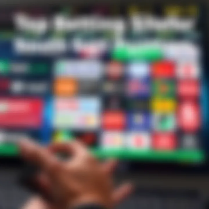 A South African punter reviewing betting odds on a mobile device with betting site logos in the background