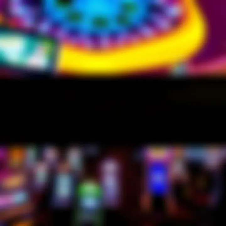 A view of vibrant casinos with bright lights and busy gaming floors across Canada.