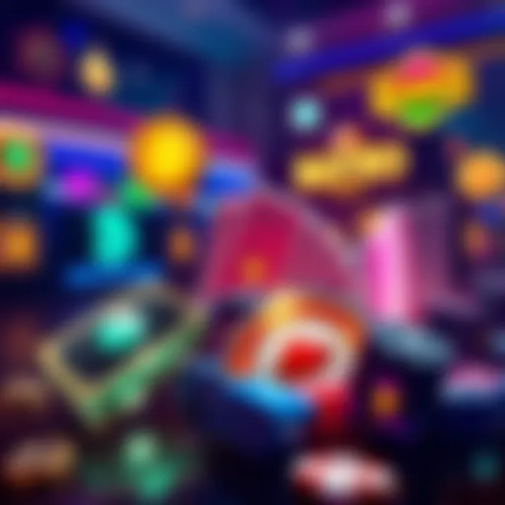 Top Crypto Casinos for Fast Payouts A visual representation of popular crypto casinos with logos and symbols of fast payouts, showcasing vibrant gaming elements.