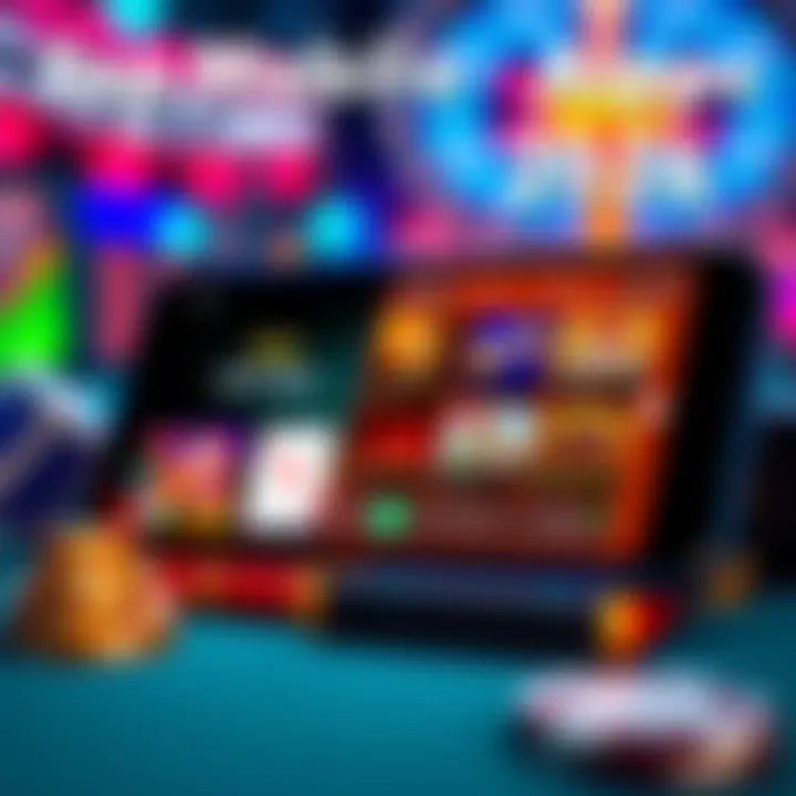 A smartphone displaying popular mobile casino apps with user-friendly interfaces