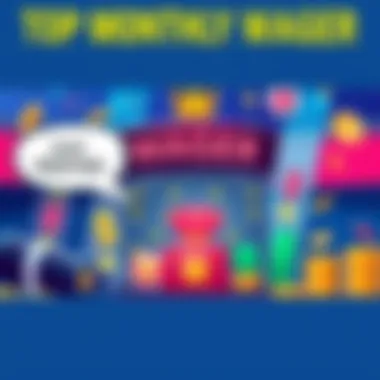 A vibrant graphic showing the top wagers in Plat IV, featuring symbols of betting and rankings, with a discussion bubble inviting predictions.