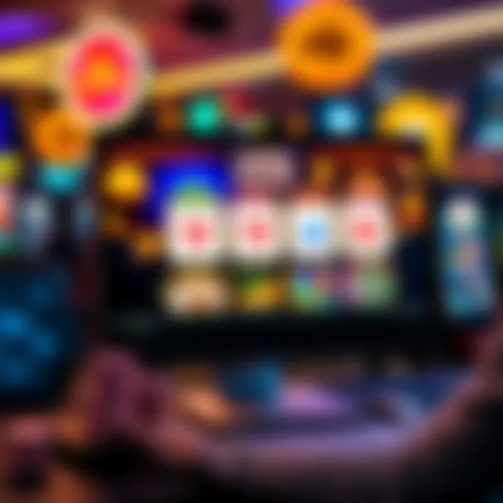 Top Online Video Poker Sites A computer screen displaying various online video poker games available for Australians, featuring bright graphics and casino themes.