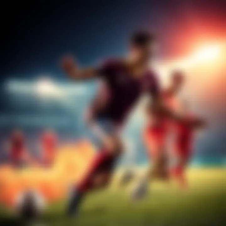 Top athletes competing in a crucial match, showcasing their skills and strategies on the field