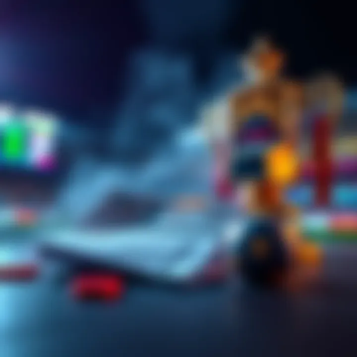 A sports betting graphic showing odds and a betting slip with a trophy in the background