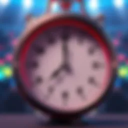 A clock showing time with question marks around it, symbolizing the uncertainty of tournament durations.