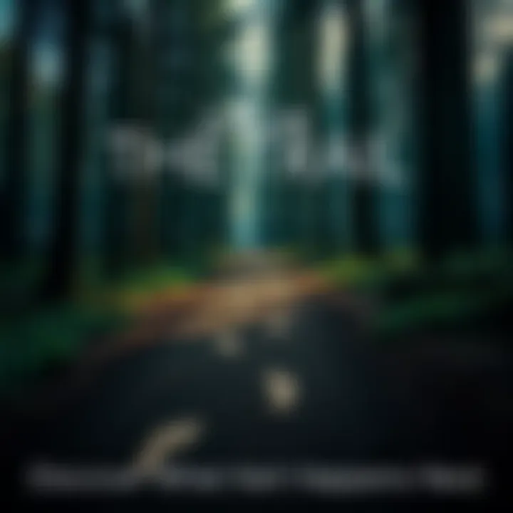 A path marked by footprints leading into a dense forest, symbolizing the start of a journey to uncover new developments.