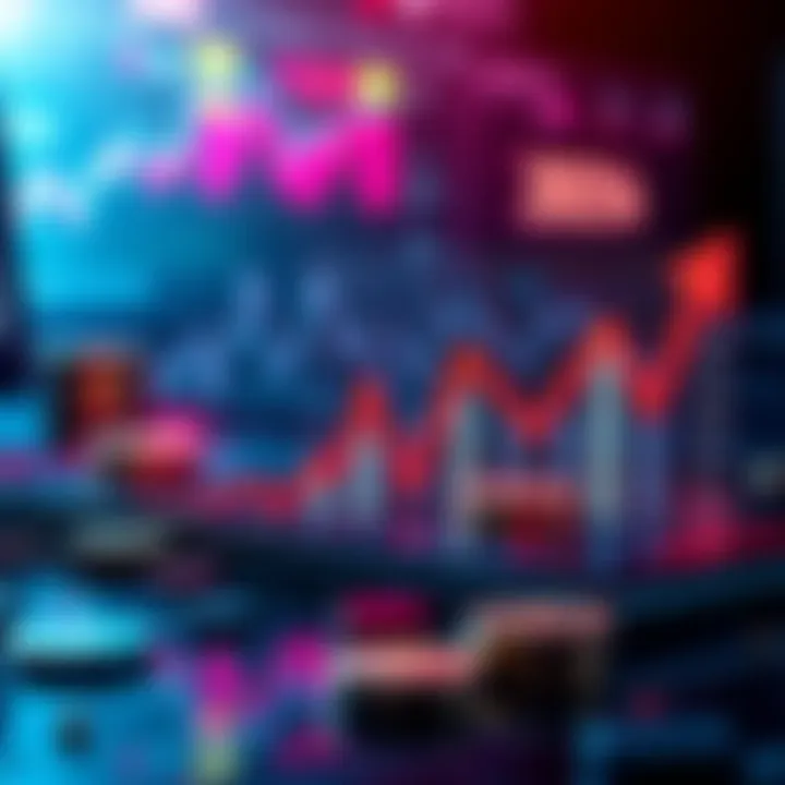 Trends in 2026 Coin Markets A chart showing rising and falling trends in coin market data for 2026, with arrows indicating investor movements.