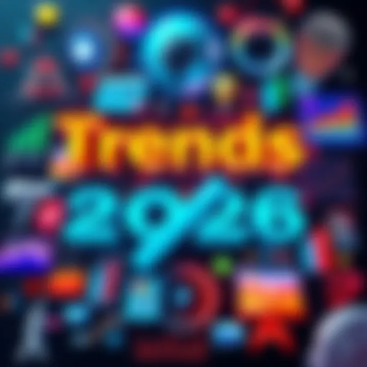 A collage of various sectors like technology, healthcare, and finance showing trends for 2026