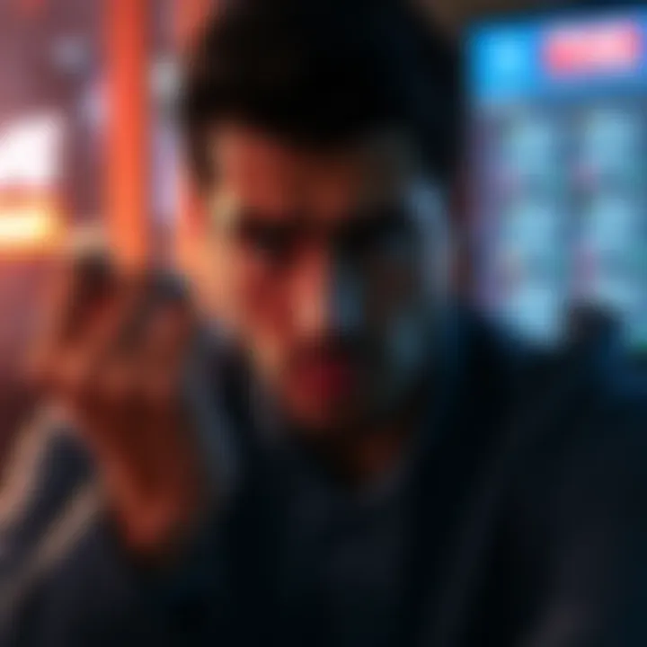 A frustrated person looking at a computer screen displaying a deposit error message related to TVG transactions.