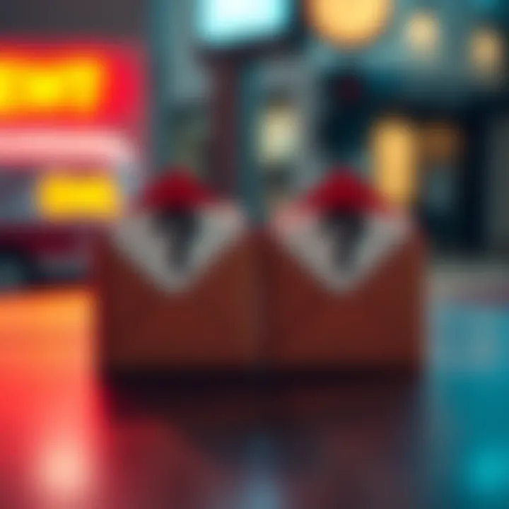 Graphic showing two envelopes with question marks, symbolizing confusion over missed monthly emails.