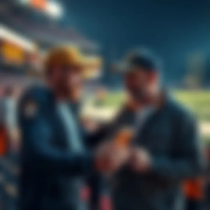 Two people analyzing sports statistics and discussing betting options together