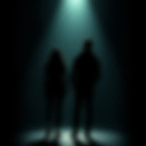 Two individuals standing in dim light, looking away from the camera, suggesting they are overlooked in the media.