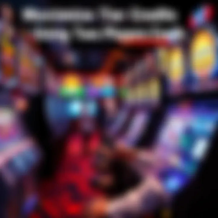 Two players using separate cards on different slot machines in a gaming establishment