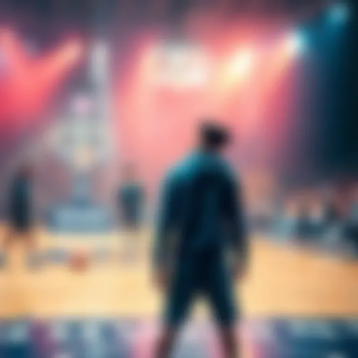 The Twolves preparing for a basketball game, showing players warming up on the court.