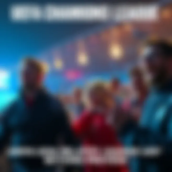 Fans excitedly discussing predictions for the UEFA Champions League quarter-finals