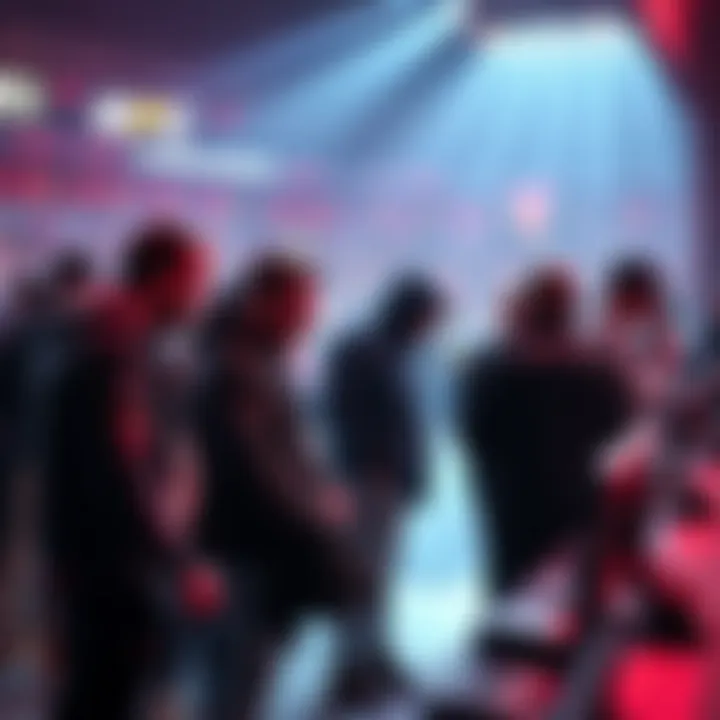 A group of people discussing and placing bets on various fights during a UFC event