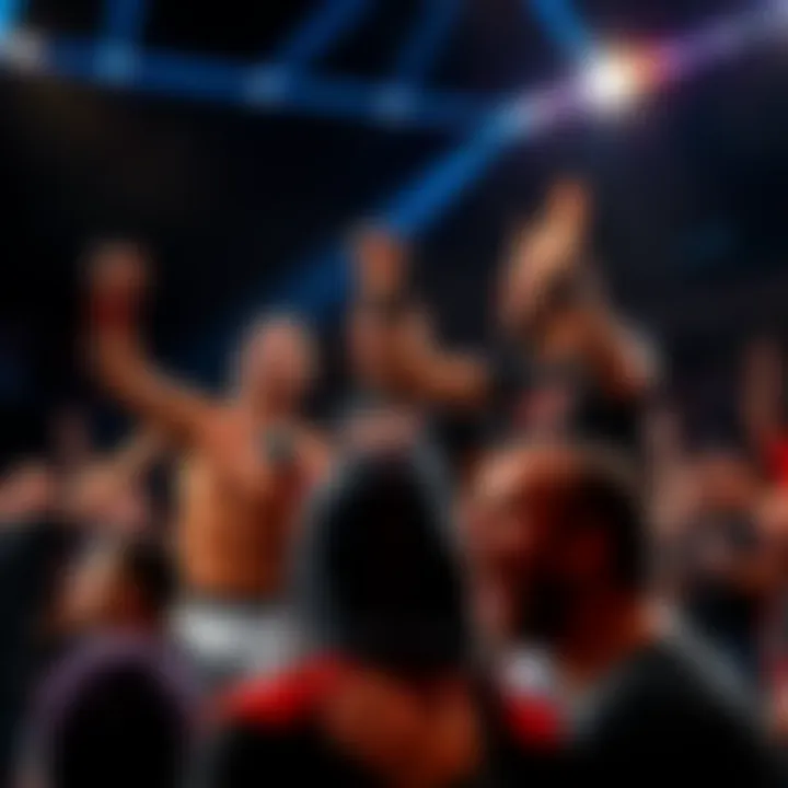 Exciting moments from the latest UFC fight card showing fighters in action and fans cheering
