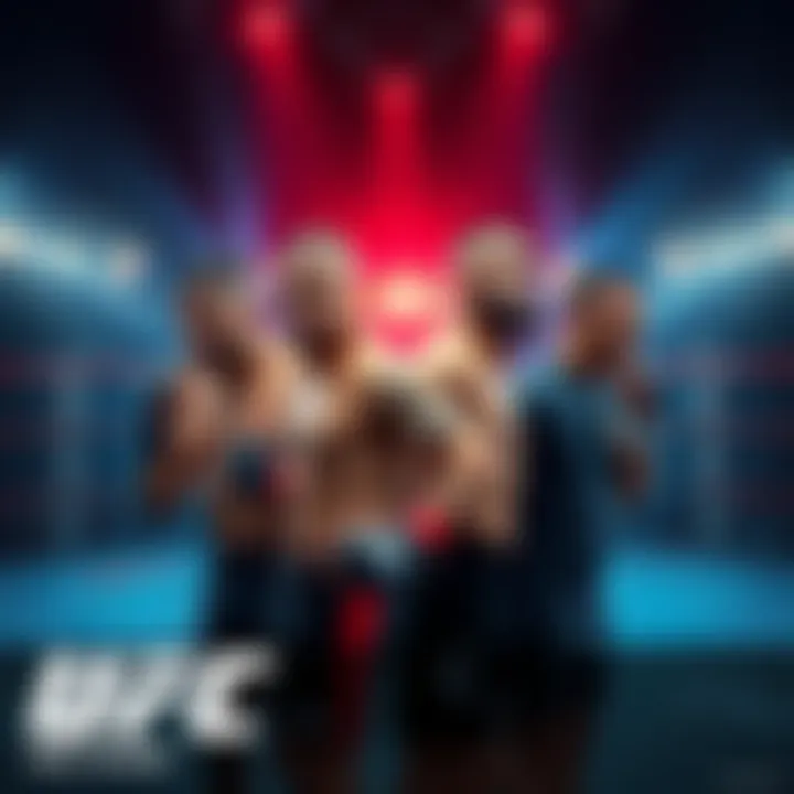 Four UFC fighters including Magomedov, Leal, Yan, and Blackshear gearing up for a match in Abu Dhabi.