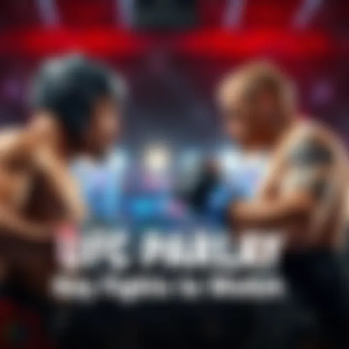 UFC fighters in action Two UFC fighters facing off in an octagon during a match