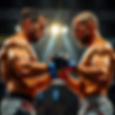 Two UFC fighters touch gloves before their match, showcasing respect and sportsmanship in the octagon.