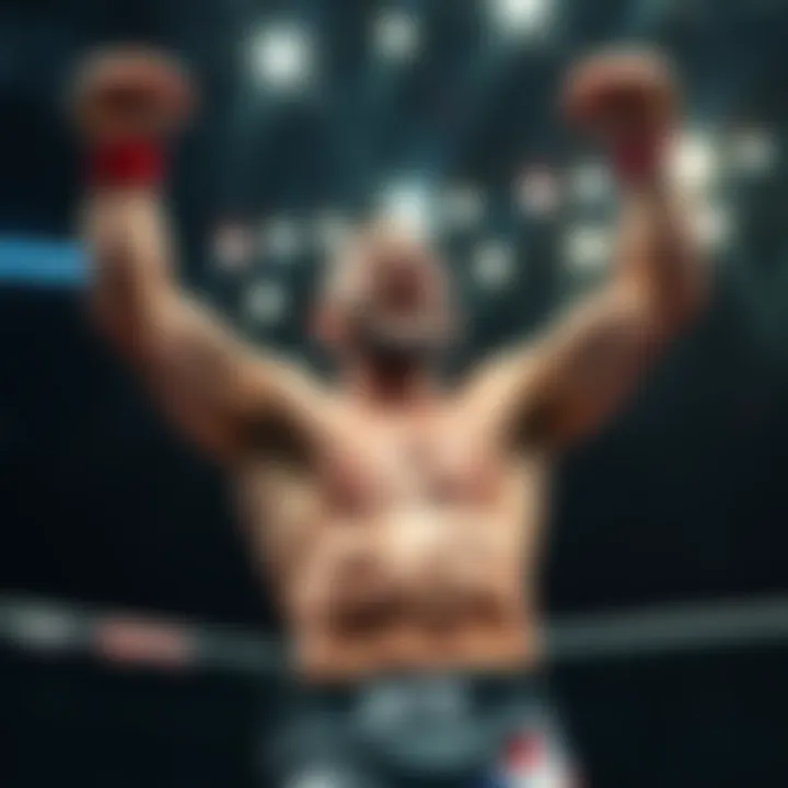UFC London 2026 Fight Highlights A fighter celebrating after a victory at UFC London 2026, showcasing the excitement of mixed martial arts competitions.