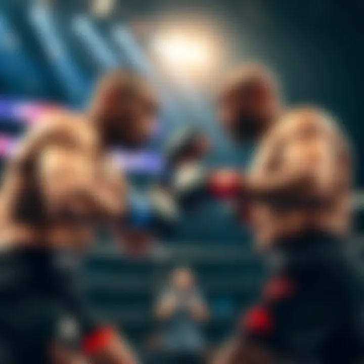 UFC London Fight Highlights Fighters in action during a match at UFC London, showcasing intense competition and athlete performance.