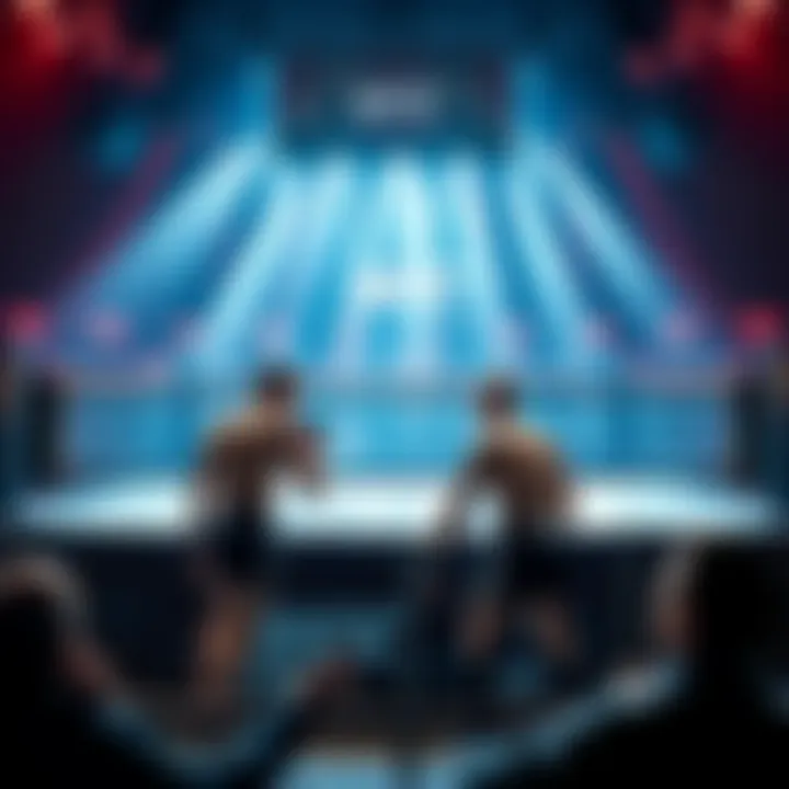 Fighters preparing for a match in the octagon at UFC London