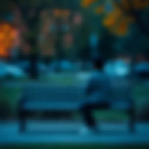 A person sitting on a park bench looking thoughtful about the term 'bum' in everyday language.