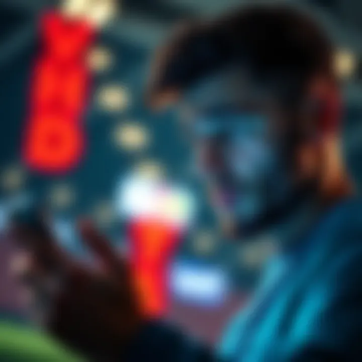 Understanding Void Bets in Sports A person looking confused while checking sports betting picks on a smartphone, highlighting void bets and their impact on betting strategy.