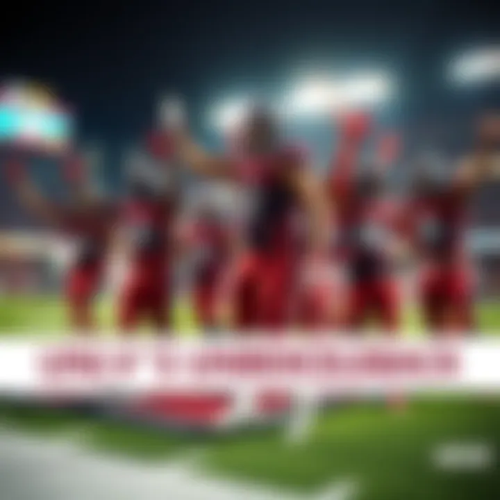 UNLV players celebrating after a thrilling comeback win, showing excitement and teamwork on the field